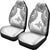 Papua New Guinea Polynesian Car Seat Covers Pride Seal And Hibiscus White - Polynesian Pride