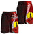 New Caledonia Polynesian Men's Shorts - Coat Of Arm With Hibiscus - Polynesian Pride