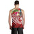 YAP Polynesian Men's Tank Top - Summer Plumeria (Red) - Polynesian Pride