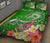 Samoa Custom Personalised Quilt Bed Set - Turtle Plumeria (Green) - Polynesian Pride