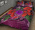 Polynesian Quilt Bed Set - Purple Hibiscus Turtle Flowing - Polynesian Pride