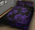 Hawaii Head Hammer Shark Hibiscus Purple Quilt Bed Set - Polynesian Pride