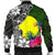 Palau Men Bomber Jacket - Turtle Plumeria Banana Leaf - Polynesian Pride