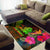 New Caledonia Polynesian Personalised Area Rug - Hibiscus and Banana Leaves - Polynesian Pride