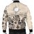 Marshall Islands Men's Bomber Jacket - The Beige Hibiscus - Polynesian Pride