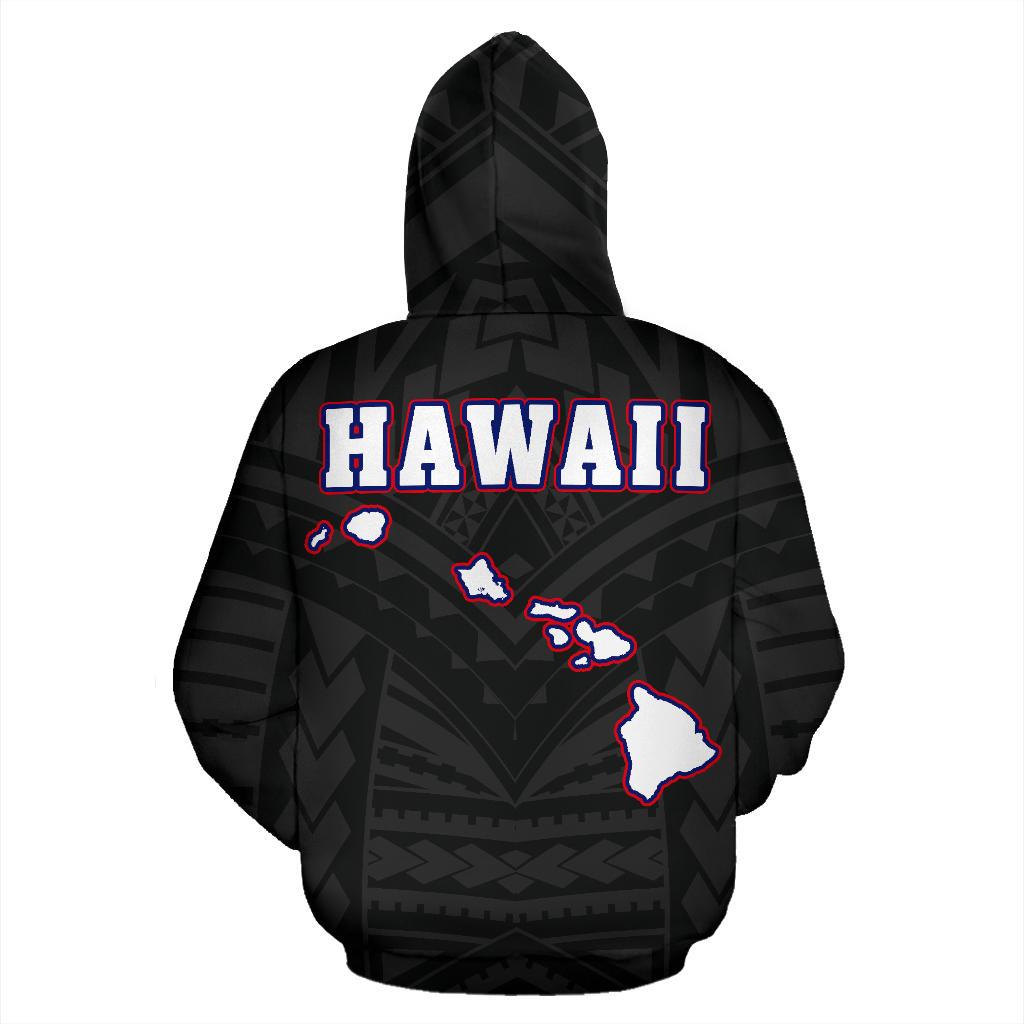 Hawaii Flag Polynesian Hoodie - Hawaiian State Pride - Polynesian Pride