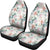 Hawaii Tropical Pattern With Orchids, Leaves And Gold Chains. Car Seat Cover Universal Fit White - Polynesian Pride