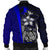 Yap Micronesia Men's Bomber Jackets Blue - Turtle With Hook - Polynesian Pride