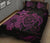 Hawaii Turtle Kanaka Map Hibiscus Poly Quilt Bed Set - Pink - Polynesian Pride