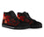 Tonga Polynesian High Top Shoes - Red Plumeria - Polynesian Pride