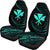 Kanaka Car Seat Covers - Turquoise - Frida Style Universal Fit Black - Polynesian Pride