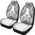 Wallis And Futuna Polynesian Car Seat Covers Pride Seal And Hibiscus White - Polynesian Pride