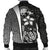 Federated States of Micronesia Men's Bomber Jackets White - Turtle With Hook - Polynesian Pride