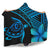 hawaiiHooded Blanket - Hawaii Turtle Plumeria Blue - Polynesian Pride