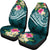 Kosrae Polynesian Car Seat Covers - Summer Plumeria (Turquoise) - Polynesian Pride