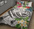 Guam Polynesian Quilt Bed Set - Summer Plumeria (White) - Polynesian Pride