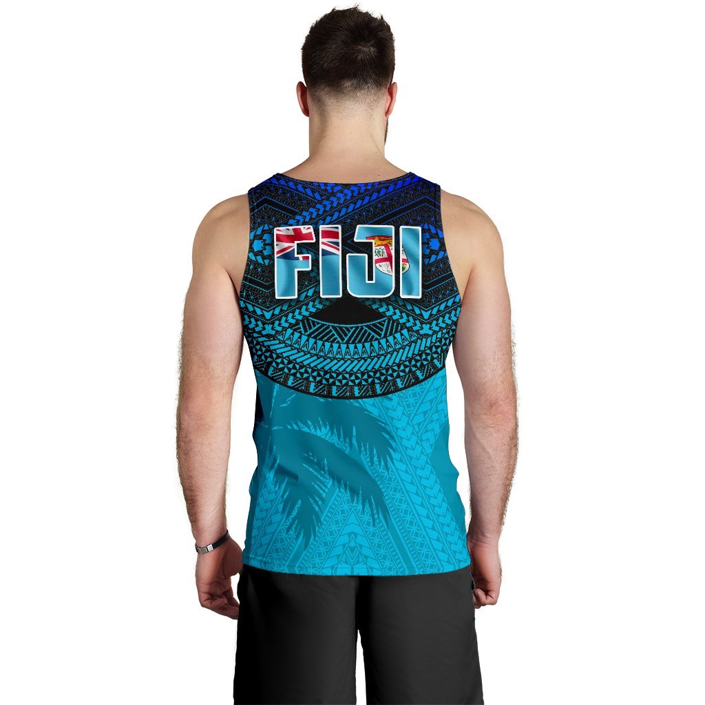 Combo Men Tank Top and Men Short Fiji Rugby Polynesian Blue - Polynesian Pride