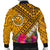 Hawaii Men's Bomber Jacket - Kanaka Maoli With Hibiscus On Polynesian Patterns (YELLOW) - Polynesian Pride