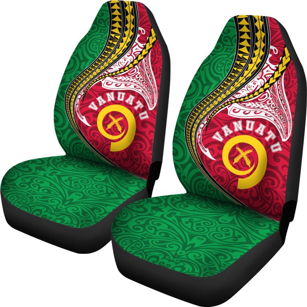 Vanuatu Polynesian Car Seat Covers Vanuatu Manta Polynesian Universal Fit Black - Polynesian Pride