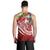 Kosrae Polynesian Men's Tank Top - Summer Plumeria (Red) - Polynesian Pride