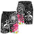 Hawaii Polynesian Men's Shorts - Turtle Plumeria (Black) - Polynesian Pride