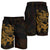 Polynesian Hawaii Men's Shorts - Kanaka Maoli Gold Turtle Gold - Polynesian Pride