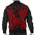 New Caledonia Polynesian Men's Bomber Jacket Map Red - Polynesian Pride