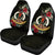 Vanuatu Car Seat Covers - Vanuatu Coat of Arms Hibiscus - A02 Universal Fit Black - Polynesian Pride