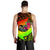 Kosrae Men's Tank Top - Polynesian Hook And Hibiscus (Reggae) - Polynesian Pride