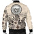 Hawaii Men's Bomber Jacket - The Beige Hibiscus - Polynesian Pride