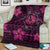 Hawaii Mix Polynesian Turtle Plumeria Premium Blanket - AH - Nick Style - Pink - Polynesian Pride