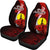 New Caledonia Polynesian Car Seat Covers - Coat Of Arm With Hibiscus - Polynesian Pride