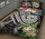 Tahiti Polynesian Quilt Bed Set - Summer Plumeria (Black) - Polynesian Pride