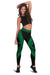 Turtle Polynesian Green Leggings - Diamond Style - Polynesian Pride