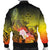 Kosrae Custom Personalised Men's Bomber Jacket - Humpback Whale with Tropical Flowers (Yellow) - Polynesian Pride