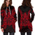 New Caledonia Polynesian Hoodie Dress Map Red - Polynesian Pride