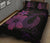 Hawaii Fish Hook Kanaka Map Hibiscus Poly Quilt Bed Set - Pink - Polynesian Pride