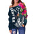 Kosrae Women's Off Shoulder Sweater - Kosrae Summer Vibes - Polynesian Pride