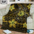 Hawaii Mix Polynesian Turtle Plumeria Premium Blanket - AH - Nick Style - Yellow - Polynesian Pride