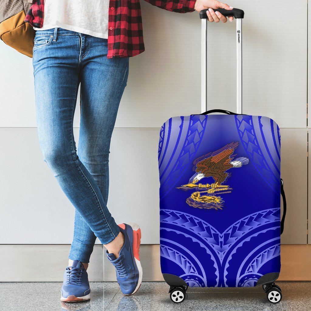 American Samoa Polynesian Luggage Covers - Bald Eagle (Blue) Blue - Polynesian Pride