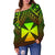 Polynesian Wallis and Futuna Off Shoulder Sweater - Reggae Vintage Polynesian Patterns - Polynesian Pride