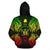 Niue Polynesian All Over Zip up Hoodie Map Reggae - Polynesian Pride