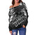 American Samoa Polynesian Women's Off Shoulder Sweater - Eagle Tribal Pattern - Polynesian Pride