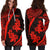 Hawaii Polynesian Hoodie Dress - Hawaii Hibiscus Polynesian Tattoo Red TH5 - Polynesian Pride