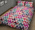 Hawaii Quilt Bed Set Palm Foliage On Striped Zigzag AH - Polynesian Pride