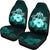 Polynesian Car Seat Covers Turtle And Hibiscus Turquoise - Polynesian Pride