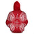 Palau Polynesian All Over Zip up Hoodie Map Red White - Polynesian Pride