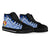 Mate Ma'a Tonga Rugby High Top Shoe Polynesian Creative Style - Blue - Polynesian Pride