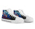 American Samoa High Top Shoes Blue - Vintage Tribal Mountain - Polynesian Pride