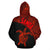 Samoa Zip up Hoodie Samoa Turtle Mermaid Polynesian Tattoo Red - Polynesian Pride